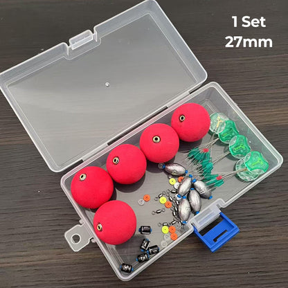 🎣 Fishing Bobber Tackle Set: High-Visibility Floats, Weighted Core, Foam, with Tackle Box