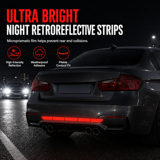 🏆 Last Day Special Price$14.99! ✨Buy 3 Get 2 Free🚗Be Seen Instantly! No-Dark Reflective Bumper Strips