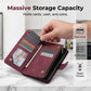 🧲 Magnetic Phone Wallet Case: Detachable, Card Slots, Zip Pocket, Kickstand, Wrist Strap