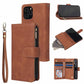 🧲 Magnetic Phone Wallet Case: Detachable, Card Slots, Zip Pocket, Kickstand, Wrist Strap